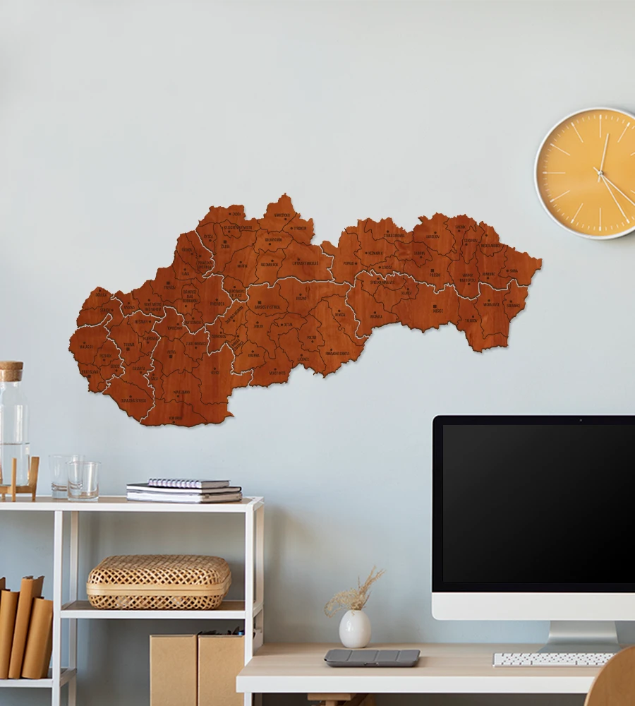 Dřevěná mapa - Slovensko - Obrázek 3