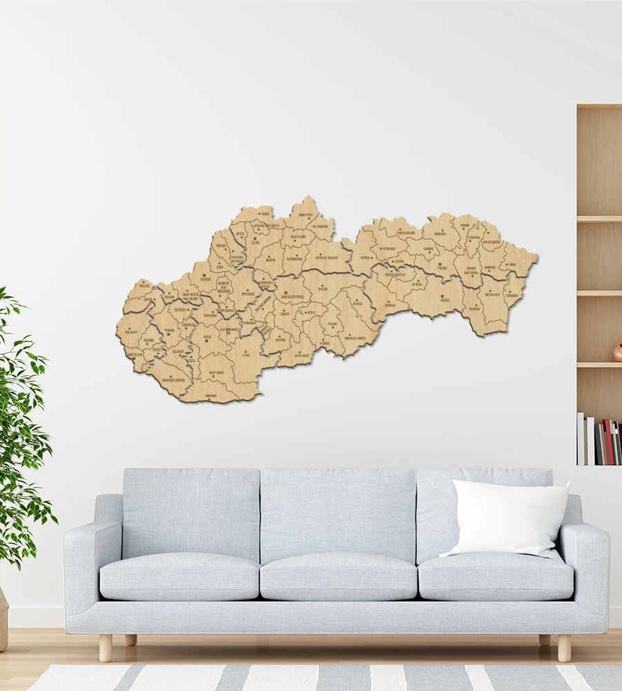 Dřevěná mapa - Slovensko - Obrázek 4